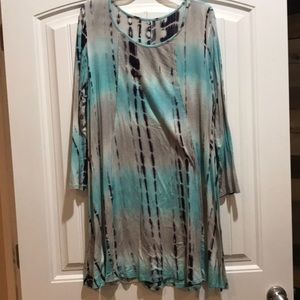 Blue tie dye tunic